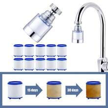 2 Pcs Faucet Filter With 10 Cartridges, 360° Swivel Anti-Splash Tap Water Purifier Kit, Multi-Layer Dechlorination Water Filter System, Removable Transparent Sink Aerator For Kitchen Bathroom, Universal Fit - View 2