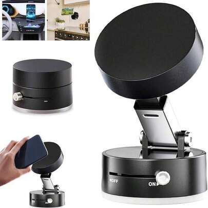 New Multifunctional Vacuum Suction Cup Bracket, Retractable Car/Kitchen Slouchy Vacuum Magnetic Phone Holder