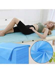 100 tấm ga trải giường dùng một lần, chất liệu vải không dệt cao cấp, thích hợp cho thẩm mỹ viện, spa, khách sạn, massage tại nhà và du lịch. - Nhiều màu - Xem 1