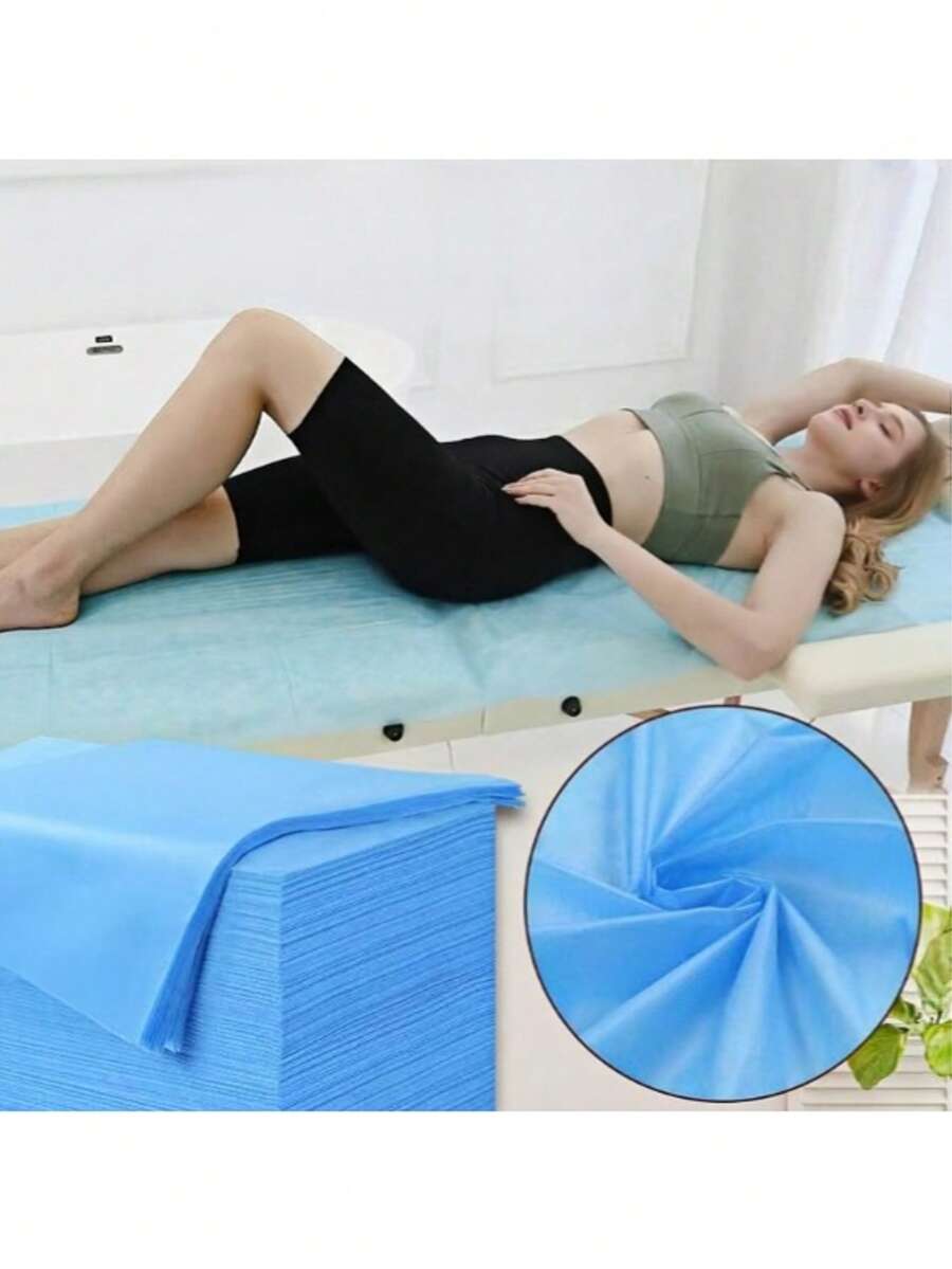 100 tấm ga trải giường dùng một lần, chất liệu vải không dệt cao cấp, thích hợp cho thẩm mỹ viện, spa, khách sạn, massage tại nhà và du lịch. - Nhiều màu - Xem 1