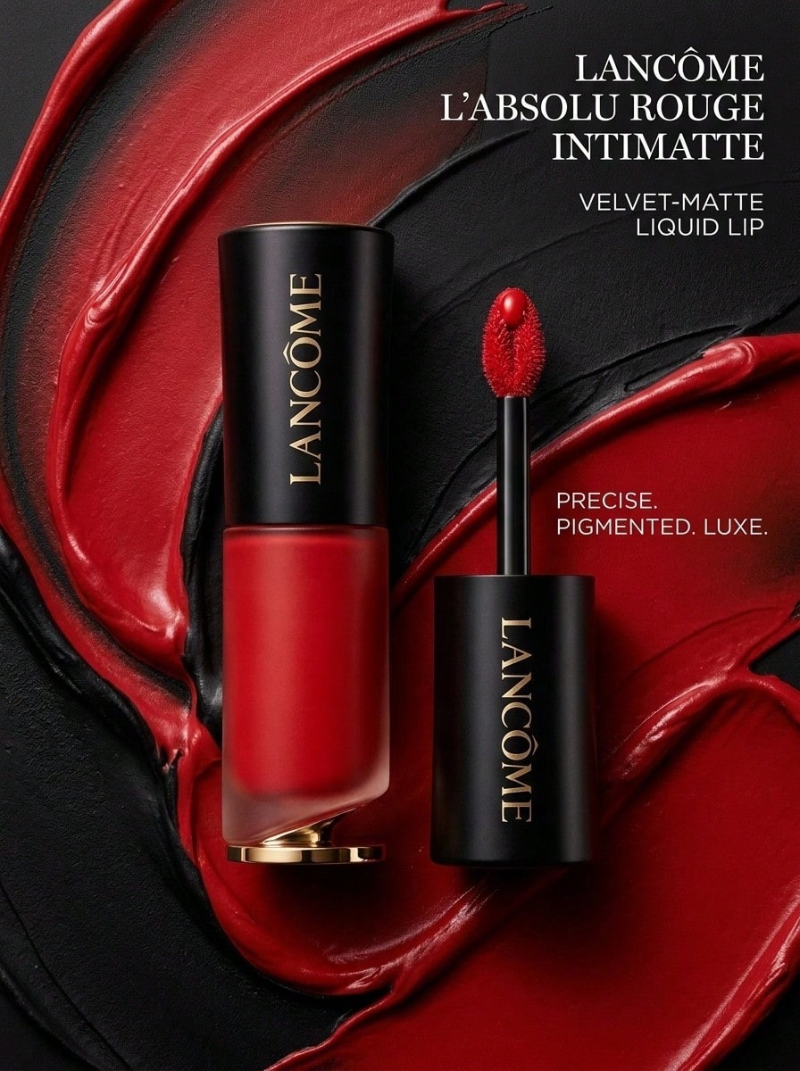 Lancôme L'Absolu Rouge Drama Ink 半哑光液体唇膏 525 法国 Bisou 0.2 盎司/6 毫升 - 525 French Bisou - 查看 1