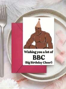 1 Pc Funny Birthday Card With Muscle Boy Design Best Gift For Brother Friends Family Perfect For Friends Family Colleagues Couples Wedding Party Graduation Party Any Occasion Invitation Card Gift Card Greeting Card Thank You Card Birthday Card Christmas Card With Envelope - 查看 3