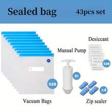 3D打印耗材真空密封袋，可重复使用，气密防潮，含干燥剂和泵，兼容大多数0.25/0.5/1公斤3D打印耗材线轴，30x34厘米 - 查看 13