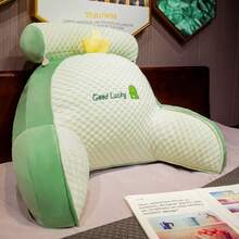 Single Lumbar Support Cushion For Reading In Bed, Designed For Backrest And Arm Support - Green(Dinosaur)-m - View 12