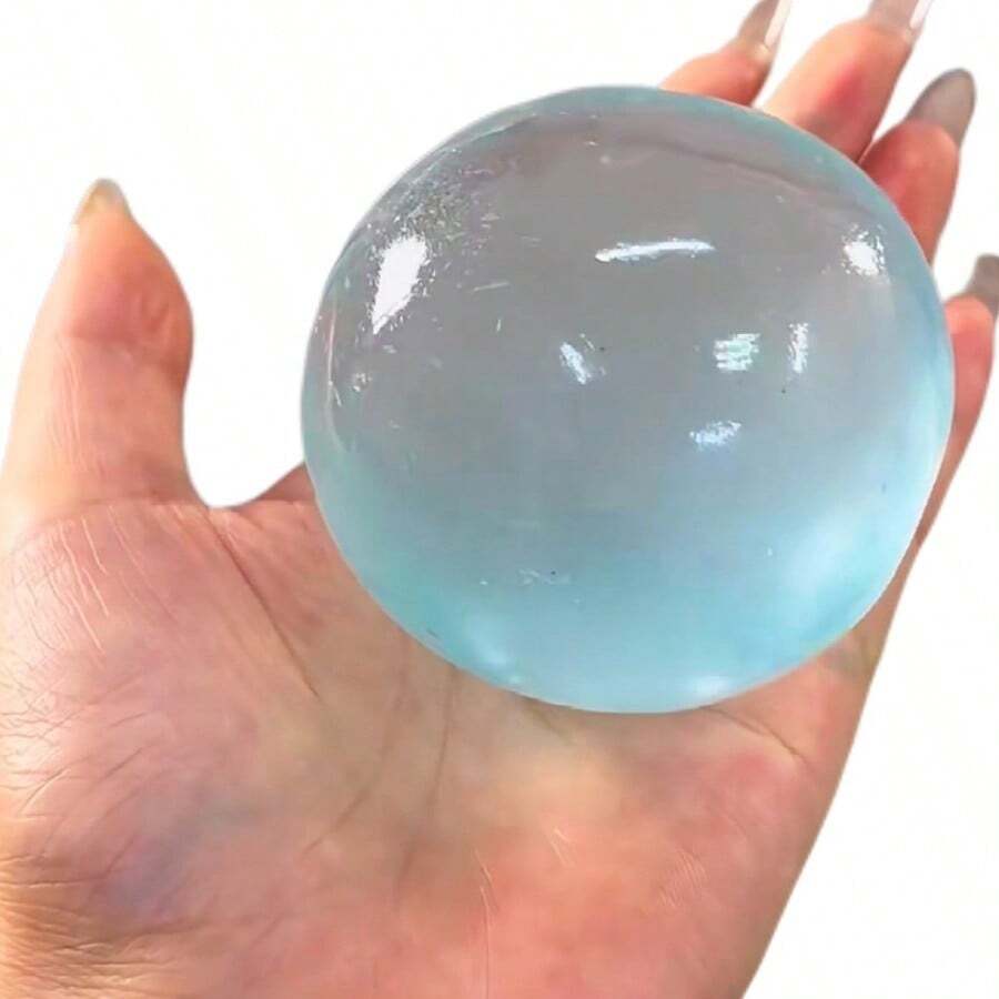 1 quả bóng bóp dầu dừa màu xanh bạc hà thủ công, đồ chơi giảm căng thẳng tự làm, quà tặng văn phòng mềm mại - Nhiều màu - Xem 1