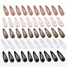 50 piezas de Pinzas de Pelo de Metal, de aproximadamente 5 cm (2 pulgadas), Colores Surtidos para Mujeres, Accesorios para el Cabello para Damas y Niñas, 5 Colores, Viaje, Cumpleaños - Multicolor - Ver 4