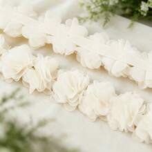 1pc Flower Decor DIY Webbing - Beige - View 3
