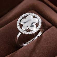 1Pc Exquisite Luxurious Adjustable Ring For Women, Gorgeous Jewelry Ring, Suitable For Commuting And Banquets, A Small Gift For A Best Friend - Rose Gold - View 2