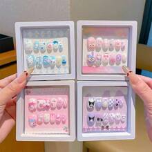 12 miếng/hộp hình dán móng tay hoạt hình SANRIO, hình dán móng tay dạng gel dẻo có thể tháo rời. - A - Xem 5