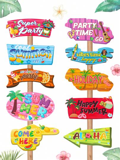 Bộ 10 biển chào mừng nhiệt đới Hawaii, biển chỉ dẫn tiệc Aloha Luau, biển chỉ dẫn chủ đề Aloha với hình cây cọ và quả dứa, biển giấy tự làm cho tiệc Luau nhiệt đới, phụ kiện chụp ảnh tiệc bể bơi mùa hè nhiệt đới, trang trí tiệc nhiệt đới Hawaii, phù hợp cho tiệc sinh nhật âm nhạc chủ đề Tiki nhiệt đới, đám cưới, tiệc cô dâu, đồ dùng tiệc bể bơi, quà tặng tiệc nướng mùa hè và tiệc bãi biển, quà tặng tiệc tùng.