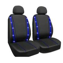 Bộ bọc ghế ô tô chống trượt đính đá, chất liệu giả da chống thấm nước, đính đá sáng bóng, khóa kéo phía sau, thiết kế sọc pha lê lấp lánh đa năng, phù hợp cho các bé gái dễ thương, màu bạc. - Một kích thước phù hợp với tất cả - Xem 22