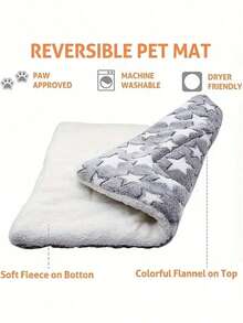 1 Star Coral Fleece Thickened Warm Fleece Pet Mat Is Suitable For Small And Medium-Sized Cats And Dogs To Sleep In All Four Seasons - Multicolor - View 4