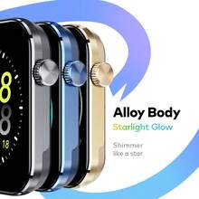 ISW-O25 智能手表，1.952 英寸 AMOLED 显示屏，三折金属表圈，不锈钢表冠，IP68 级防水，300mAh 长效电池 - 黑色 - 查看 7