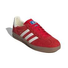 Adidas حذاء رياضي أديداس أوريجينالز غزال إندور للجنسين، إصدار محدود من الجلد، بتصميم كلاسيكي عصري منخفض، باللونين الأحمر والأبيض (IF1808) - الأحمر والأبيض - مشاهدة 5