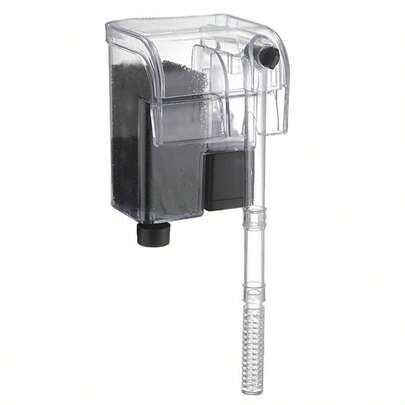 Máy bơm nước hồ cá hoạt động êm ái, điện áp 220V/50Hz, công suất 3W, lưu lượng 250L/H, kèm bộ lọc ngoài và máy tạo oxy dạng thác nước.