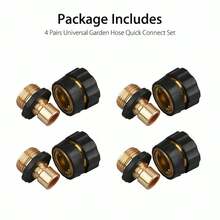 6 chiếc đầu nối nhanh ống nước tưới vườn 3/4 inch, loại đực và cái. - B - Xem 9