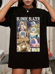 Blonde Blazer Dispatch T-Shirt, Mandy, Vintage Style  1717 - Unisex T-Shirt, Gift For Dispatch Game Fans - Black - View 1