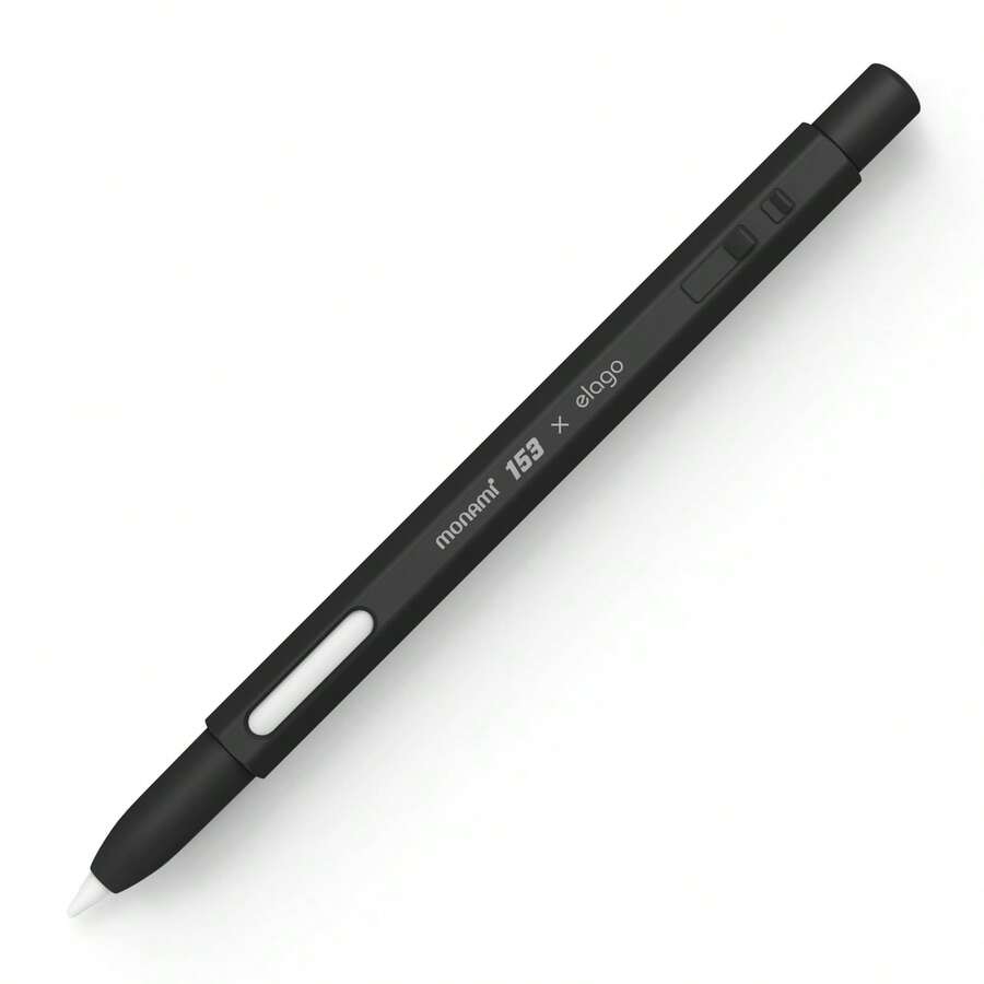 Elago X MONAMI Compatible With Apple Pencil Pro Case & Apple Pencil 2nd Generation Case, Back To School, Gift For Friends And Family, Apple Pencil Accessories, Magnetic Charging And Double Tap, Durable Silicone, Premium Stylus Cover, Protective Covering - 黑色 - 查看 1