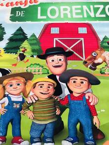 Custom Green Grass Farm Barn Animal Tractor Photo Background Vinyl La Granja De Zenon Photo Studio Kids 1st Birthday Backdrop - Loại I - Xem 2