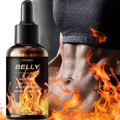 Xioimy 35ml Aceite instantáneo para reafirmar el vientre, que levanta y reafirma de inmediato, reafirmando el abdomen, con ingredientes naturales, bajo en alergias, con una hidratación profunda, que resuelve diversos problemas como la flacidez de la piel, la sequedad y las arrugas en el Body, apto para brazos, abdomen, glúteos y muslos internos, con un uso persistente, aliviando la fatiga muscular, resolviendo fácilmente el período de estancamiento, esencial para grupos deportivos y de acondicionamiento físico, que le ayuda a lograr fácilmente una figura perfecta.