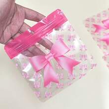 10/20/30pcs Pink Bow Print Gift Packaging Bags, Bow Pattern Pouches - Suitable For Jewelry, Accessories, Hair Accessories, Skincare, Cosmetics And DIY Craft Items Packaging - Multicolor - View 4