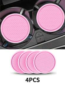 4pcs/2pcs/1pc Universal Car Anti-Slip Cup Holder Mat, Embedded Silicone Cup Pad, Car Interior Accessory Set (7cm/2.75 Inch) - Style a - View 25