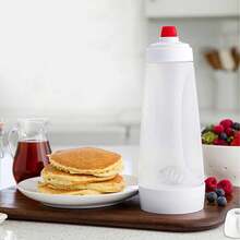 Easy-Pour Pancake Batter Dispenser & Shaker Bottle - 1000ml Hand-Shaker Batter Dispenser With Mixing Ball - Ideal For Cupcakes, Crepes, Waffles, And Pancakes - Kitchen Gadget With Measurement Markings - Hand-Shaker Batter Bottle - Batter Dispenser - Batter Mixing & Dispensing Container - 查看 8
