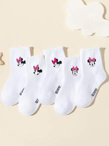 5 pares de calcetines de Disney, calcetines deportivos para niños/niñas de primavera/verano, calcetines de campus, calcetines tobilleros, estilo campus con doble raya, decoración con lindo patrón de Mickey Mouse/ratones, calcetines deportivos personalizados de moda, suaves y transpirables, calcetines de encaje versátiles y casuales, adecuados para volver a la escuela, atuendo de campus, atuendo deportivo, salón de clases, nuevo semestre, apertura de escuela, estudiantes, temporada de vuelta a clases - Multicolor - Ver 7