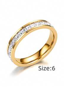 1 chiếc nhẫn thời trang tối giản thanh lịch bằng thép không gỉ 316, đính đá Zirconia, chống thấm nước và chống phai màu, thích hợp đeo hàng ngày, đi chơi, du lịch và nghỉ lễ. - Một chiếc nhẫn thời trang dành cho nữ được đính đầy bầu trời đêm với những viên đá zircon lấp lánh. - Xem 40