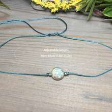 1pc, Protection Necklace, 12mm Imperial Ocean Stone Adjustable Necklace - Colorful - View 5