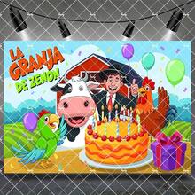    Cartoon La Granja De Zenón Backdrop Kids 1st Birthday Party Decor Green Grass Farm Baby Shower Banner Poster Photo Studio - H款 - 查看 10