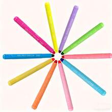 Bộ 6 bút dạ quang gel màu neon, không lem mực, thích hợp cho việc viết nhật ký, học tập và sáng tạo nghệ thuật chuyên nghiệp. - Bộ - Xem 7