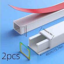 2/3/4 piezas Organizador de cables, Ocultador de cables de pared, Cubierta de cables de alta calidad, Organizador de cables, Adecuado para TV y otros dispositivos - blanco - Ver 2