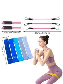 11件套阻力带套装，包括脚踝绑带、臀部绑带、腿部绑带，可用于塑形和瘦身，是一款健身带，包含脚踝弹力带训练套装。 - 彩色 - 查看 8