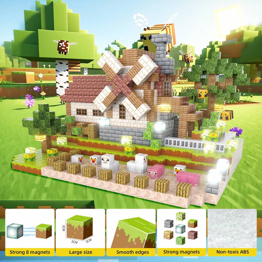 ✨Birthday Gifts For Family|Farm/Engineering-Themed Magnetic Building Blocks/Underworld Beasts-Themed Magnetic Building Blocks|Summer Pool Party Pranks: Multiplayer Interactive Games|Patio Party|Summer Game Toys|Gift For Mom/Friend|Made Me Buy It✨ - Green - View 1