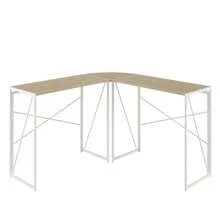 Modern L-Shaped Corner Desk For Laptop Or Home Office - 自然色 - 查看 8