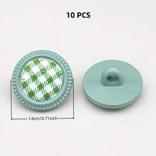 10/18/27/36 PIEZAS Botones redondos de resina con estampado de cuadros de colores y flores, botones de plástico para coser, adecuados para tejer, ropa DIY, manualidades, suministros de arte, accesorios de costura - encaje redondo a cuadros - Ver 14