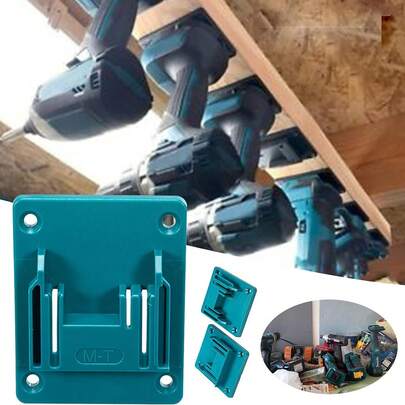 2 chiếc giá đỡ treo tường cho dụng cụ điện, thích hợp để lắp đặt và lưu trữ pin 18V.