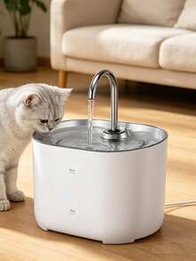 2,2L Dispensador de agua automático y silencioso para gatos con filtro de carbón activado, diseño de grifo blanco - 2.2 litros - Ver 3