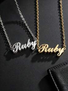 Collier personnalisé élégant et polyvalent avec lettre personnalisée, cadeau pour amis, amoureux, famille, anniversaire, port quotidien, anniversaire, fête, vacances - Double couche d'or - Voir 4