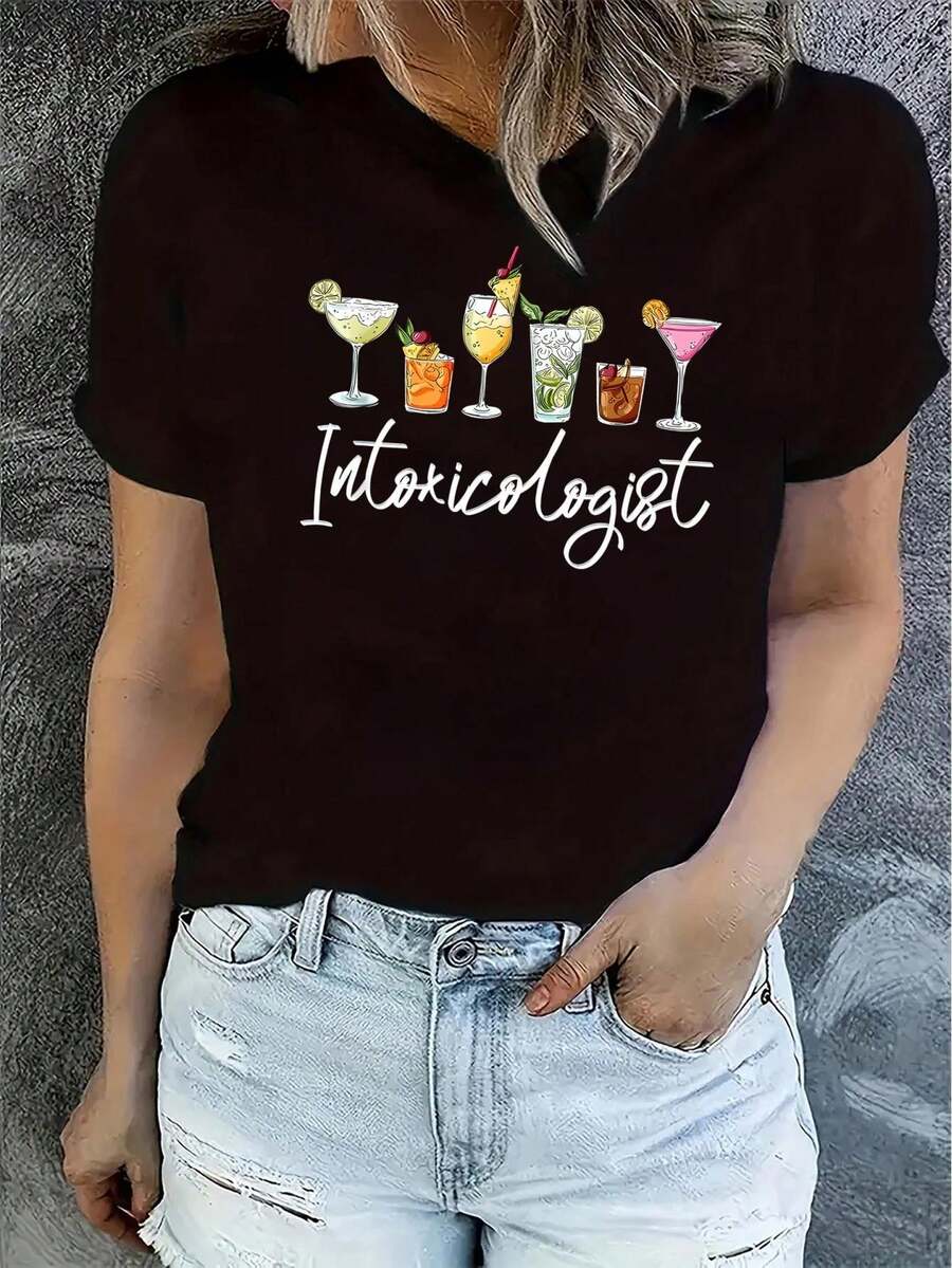 deyin Women T-Shirts - Black - View 1
