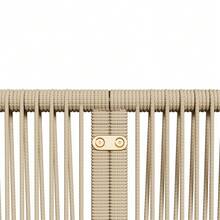 Garden Lounge Set With Galvanized Iron Frame, Rope Garden Furniture Set, Adjustable Feet, Smooth Glass Tabletop, Set Of 5, Including All Seat And Back Cushions, Beige - Beige - View 7
