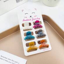 6pcs Mini Jelly Color Geometric Hair Clips, Retro French Style Hair Accessories - G Style - View 8