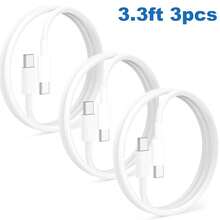 1-3pcs USB C Fast Charging Data Cable 3.3Ft/6.6ft Compatible With IPhone 17/Air 16 15 Pro Max Plus Series/ Adapter Data Transfer Cord - 白色 - 查看 11