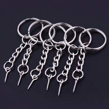 90 piezas/set Accesorios para llavero, para manualidades DIY, llaveros de resina, incluye llavero con cadena, anillos de salto abiertos, pasadores de ojo de tornillo, para hacer llaveros DIY - 90Pcs/Set - Ver 5