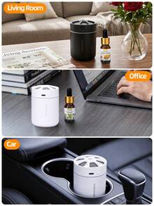 180mL Mini Air Aromatherapy Humidifier, 10ml Essential Oil, Car Large Mist, Quiet Multi-Color Light Humidifier, Compact Air Conditioner Room Humidifier, Refillable Water Tank, Battery Not Included, USB Powered, Christmas Gift/Valentine's Day/Birthday Gift - 多色 - 查看 10