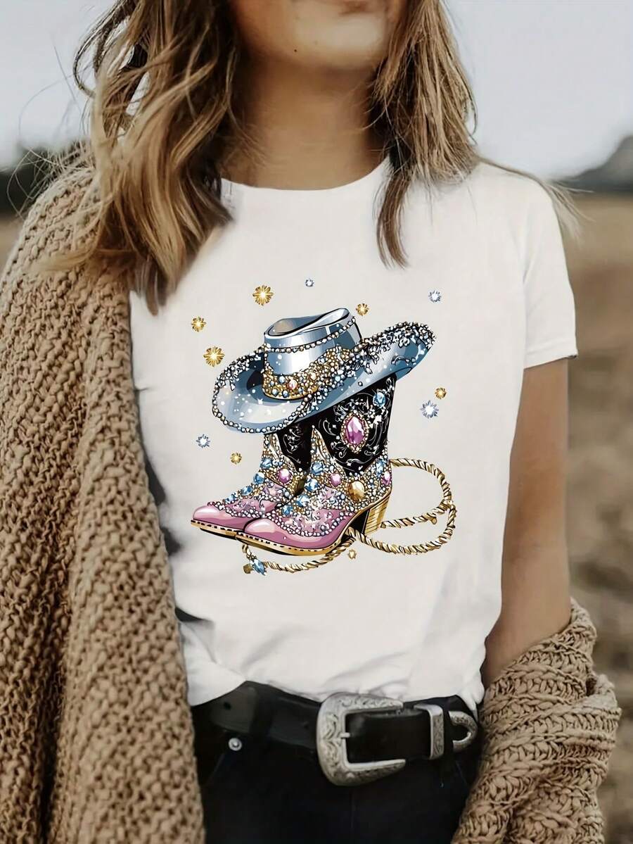 deyin Women T-Shirts - White - View 1
