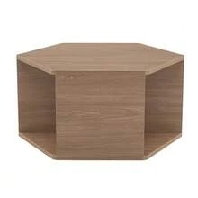 Multifunctional Hexagonal Coffee Table (79 X 69.4 X 40 Cm) – Modern Design, Easy To Assemble For A Variety Of Spaces, Offering Richer Living Solutions - Brown - View 6