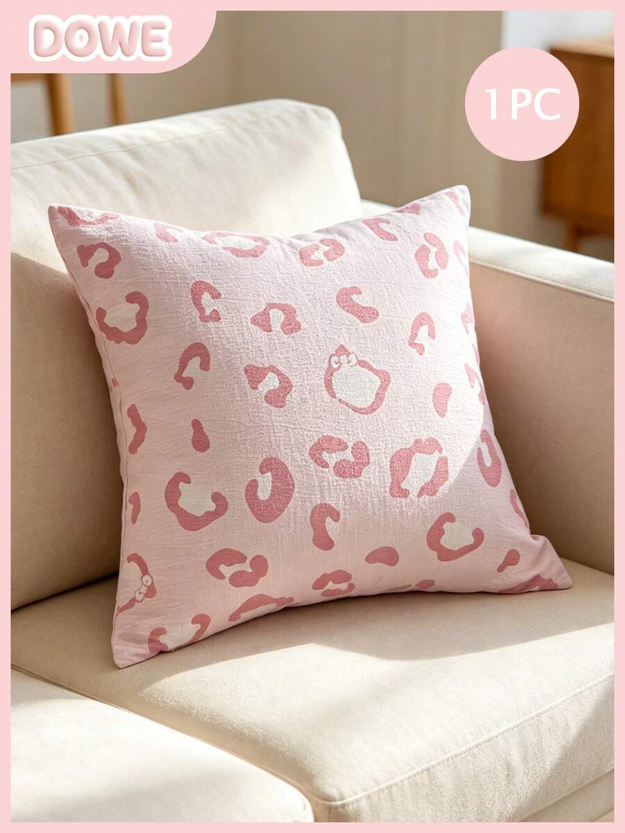 1pc, 100% Polyester, Bohemian Style, Textured Crinkle, Decorative Pillow Cover With Invisible Zipper, No Filling, Suitable For Living Room, Dining Room And Bedroom Decor, Soft And Comfortable, Minimalist Style - Multicolor - View 1