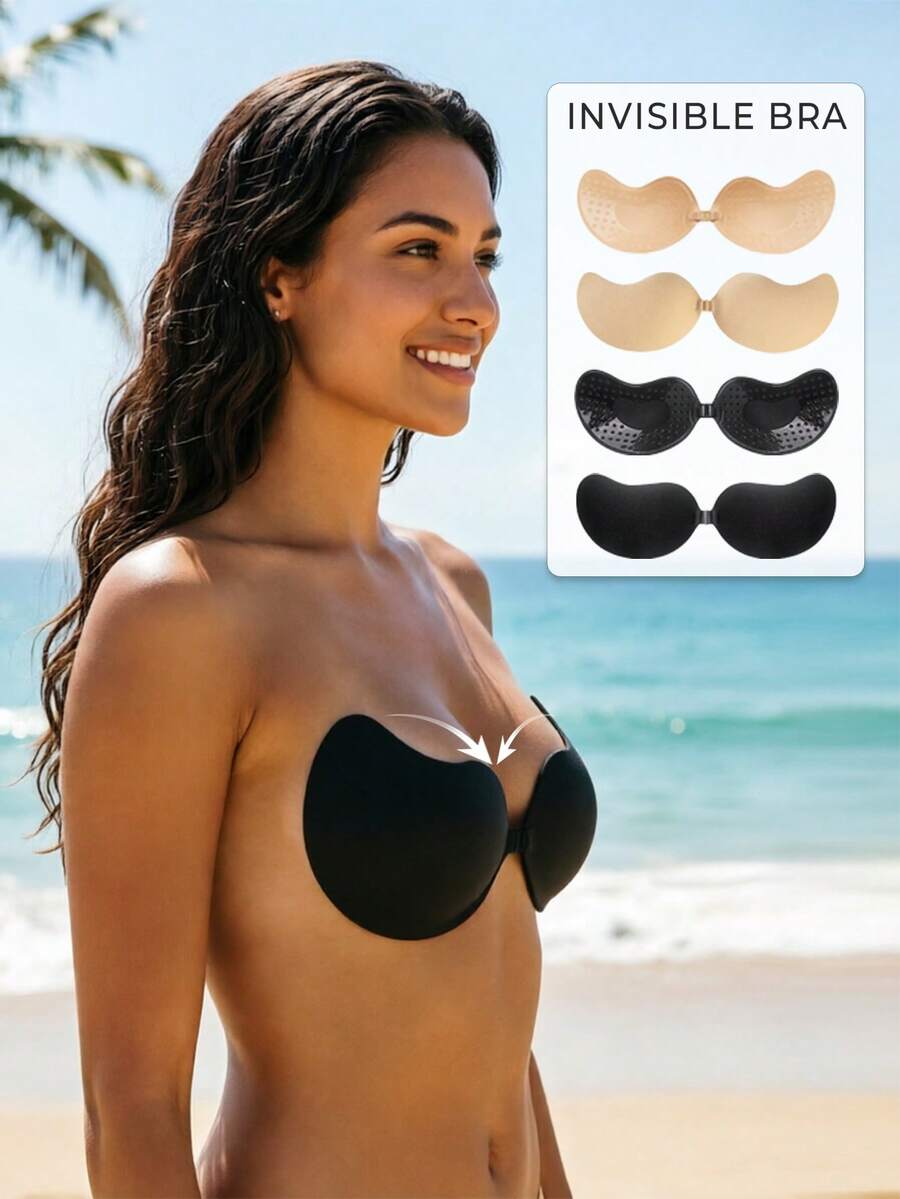 1 Pc Summer Womerts Push-Up Mango Cup Re Pad Ivisible Upit Dra Pad Ant Exposure.Suitabl Tor Wedings Sportswear, And Casuawear 1o Fowershaped Ripplecoversincluded - Apricot - View 1